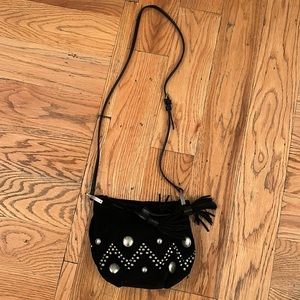 Isabel Marant Crossbody Black Suede Studded Small Bag